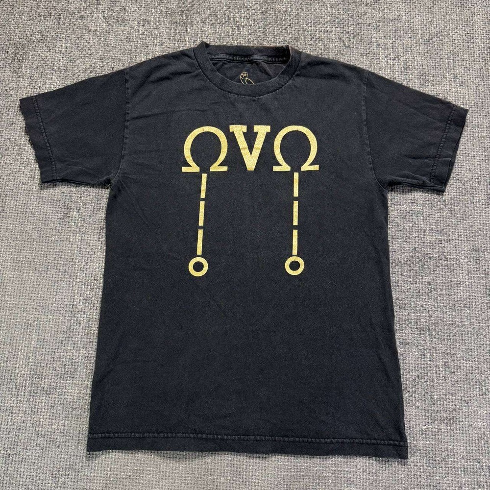 OVO October's Very Own Graphic Tee Men Small Black Gold Logo Streetwear